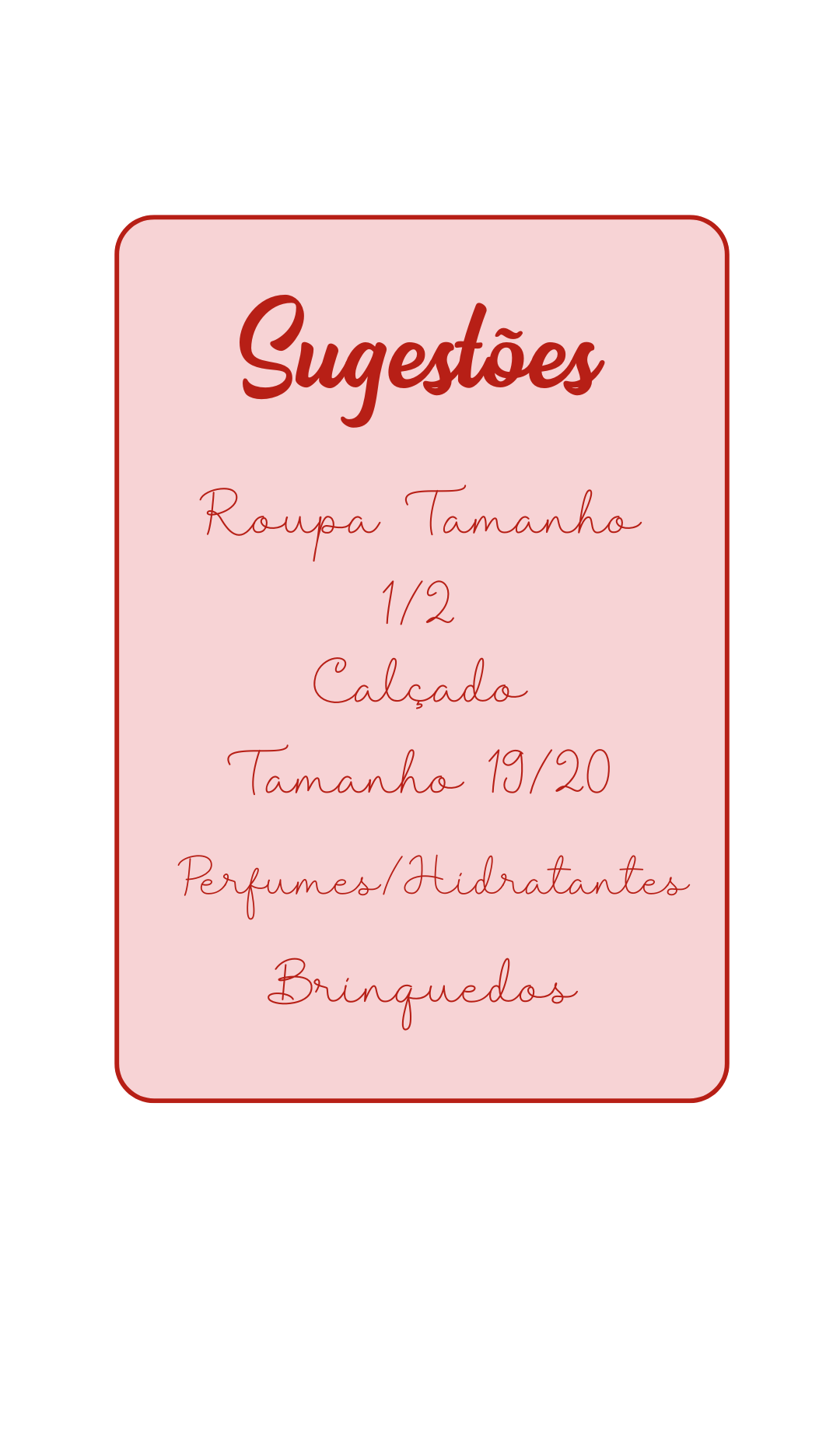 Sugestões de presente