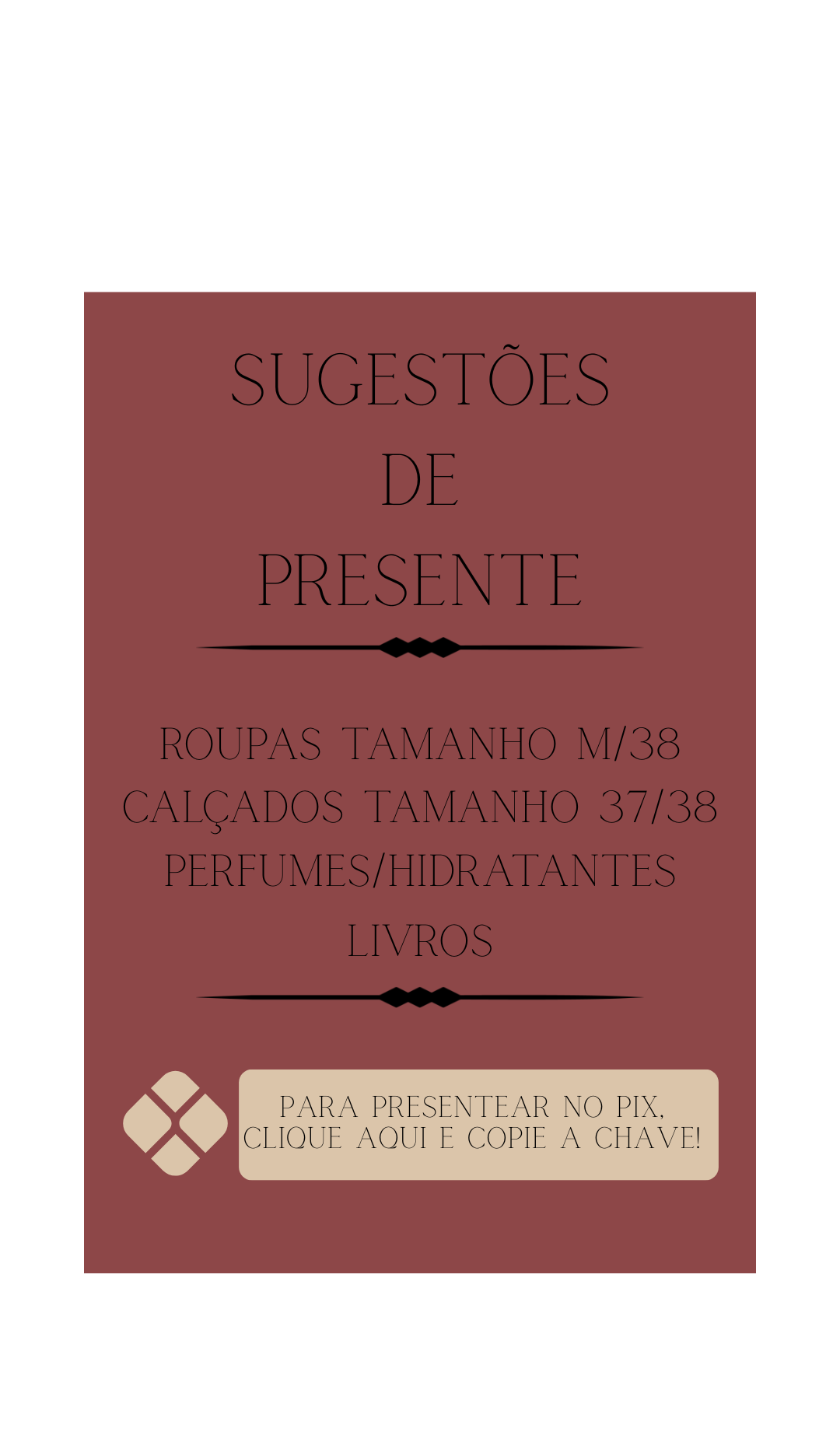 Sugestões de presente