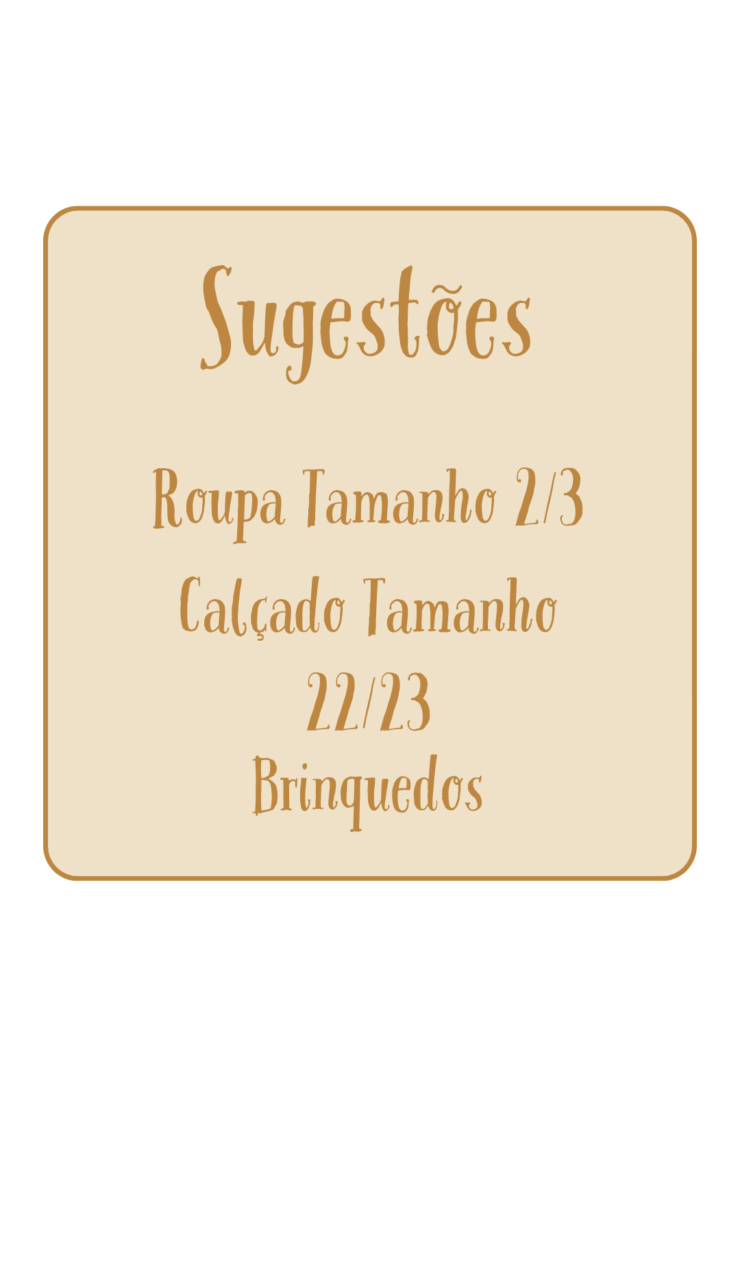 Sugestões de presente