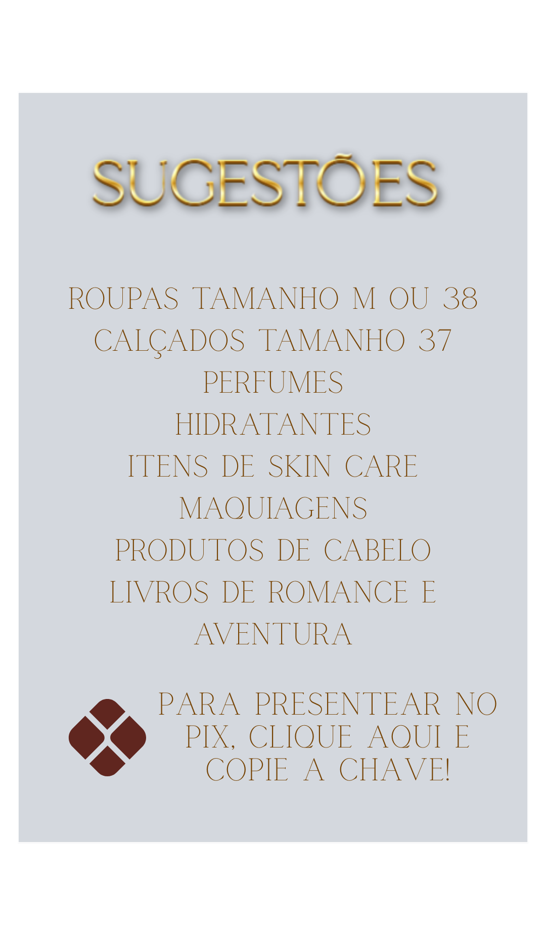 Sugestões de presente