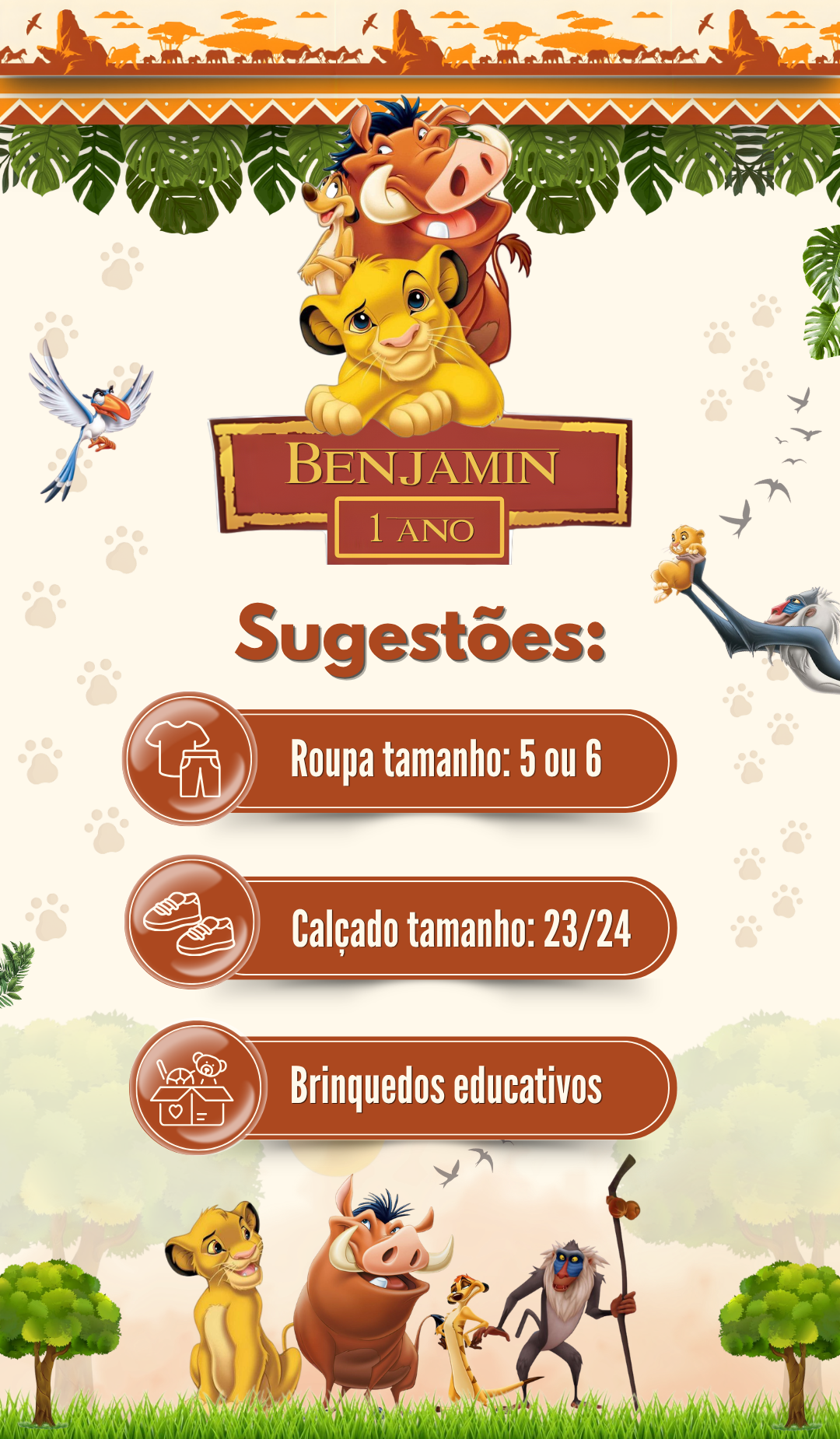 Sugestões de presente